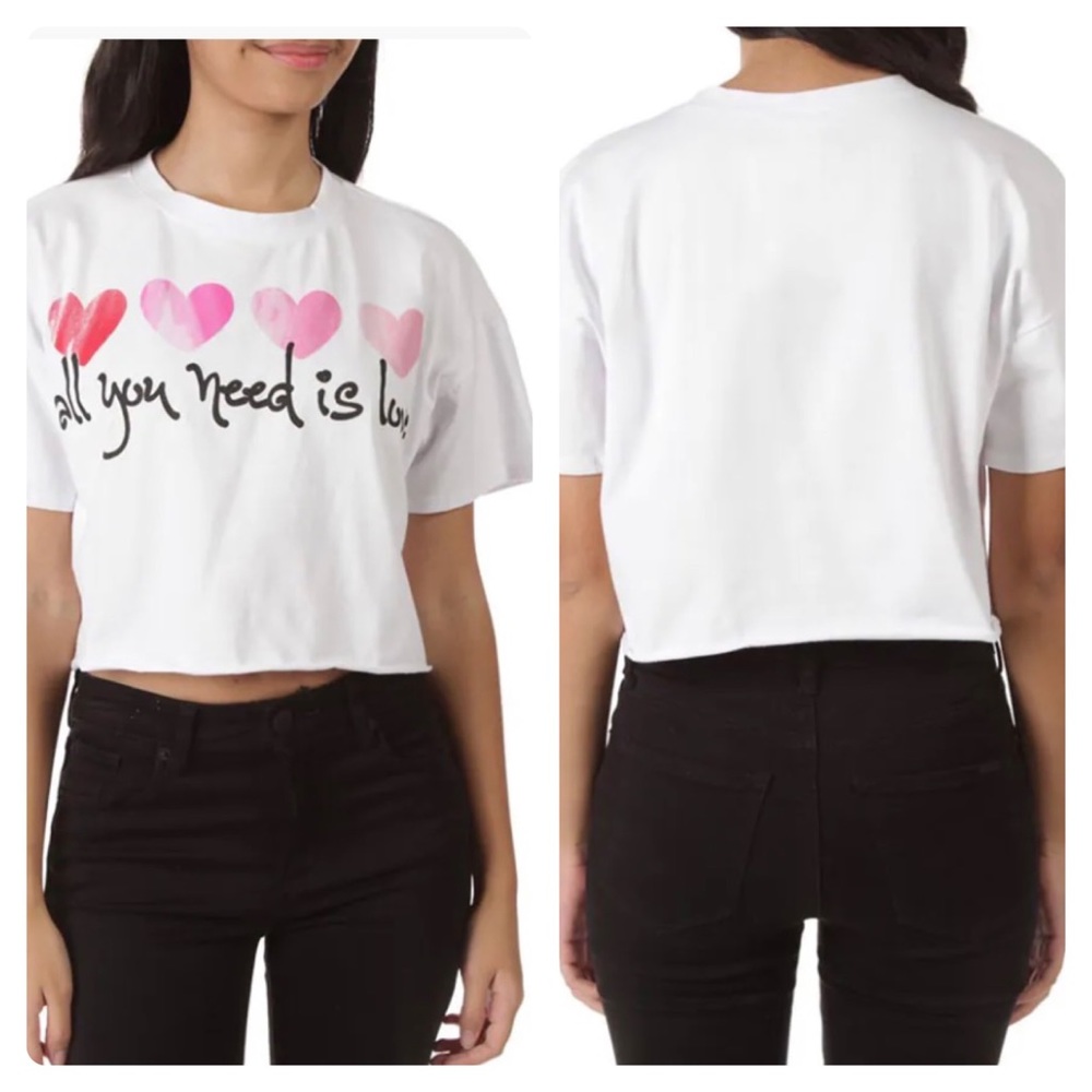 Be Divine Love Crop Top Sz L